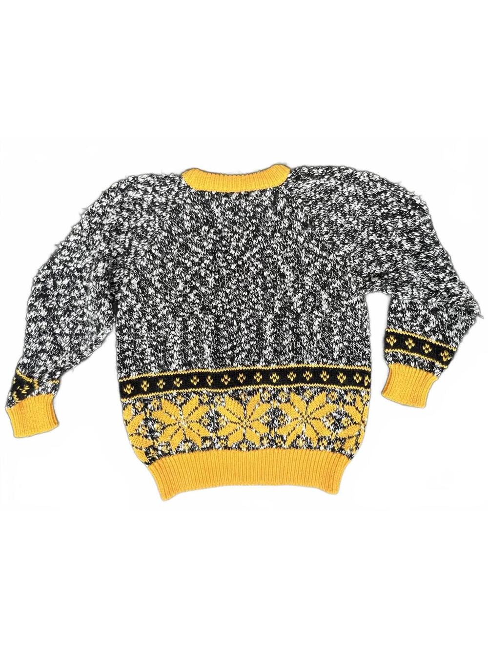 Calamity Jayne VTG Black and Yellow Knit Sweater - M - Picture 3 of 6